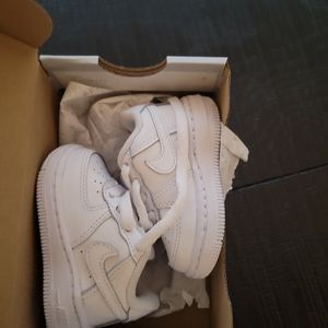 Baby all white air force ones